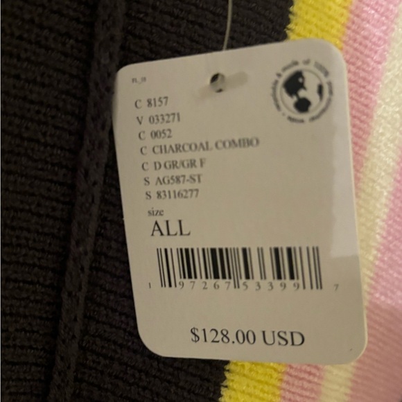 Free People striped all I need hoodie Poncho - Picture 6 of 8